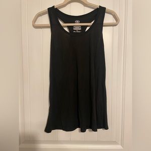 Black racer back tank top
